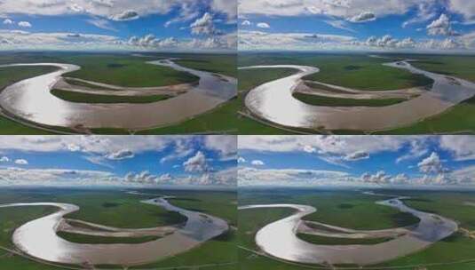 蜿蜒曲折的黄河高清在线视频素材下载