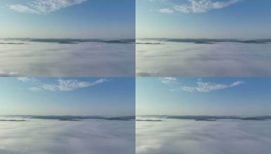 航拍山脉云海云上风景延时高清在线视频素材下载
