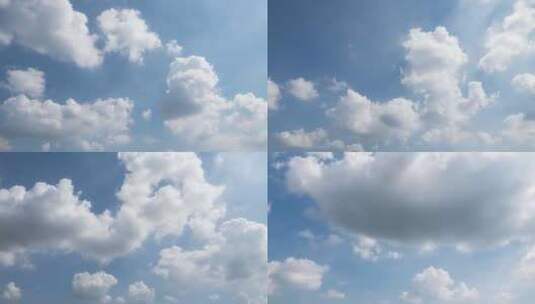 蓝天白云朵云彩移动延时唯美高清在线视频素材下载