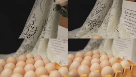 农家土鸡蛋静物氛围拍摄素材高清在线视频素材下载