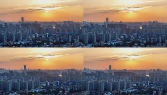 杭州城区日出高清在线视频素材下载