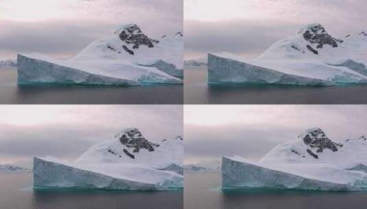 冰山。南极大自然的美丽。山脉、冰和海洋。高清在线视频素材下载