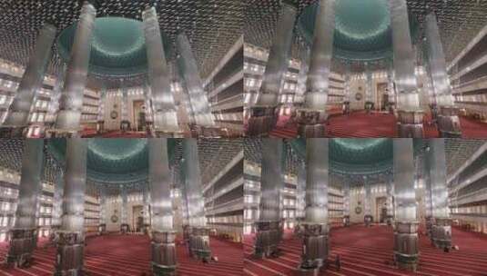 印尼雅加达伊斯蒂克拉尔清真寺高清在线视频素材下载