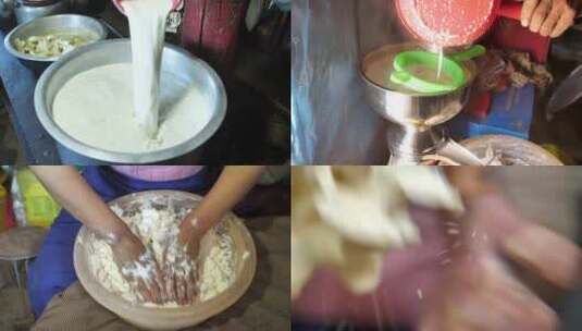 西藏 传统工艺 制作酥油高清在线视频素材下载