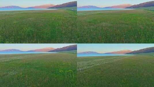 新疆博州赛里木湖HDR航拍高清在线视频素材下载