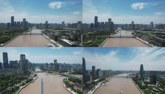 宁波甬江大桥交通航拍高清在线视频素材下载
