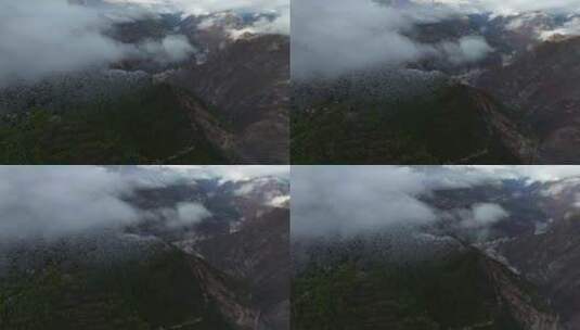 四川阿坝州中路藏寨金川梨花高空航拍高清在线视频素材下载