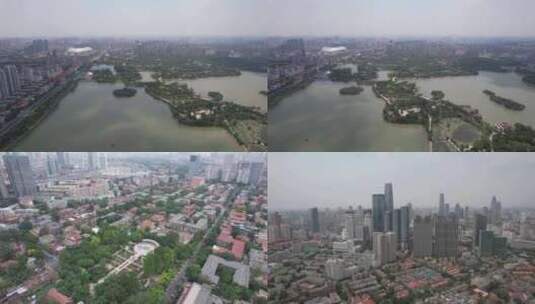 航拍天津城市建设天津大景高清在线视频素材下载