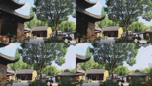 常熟虞山宝岩禅寺建筑风光高清在线视频素材下载