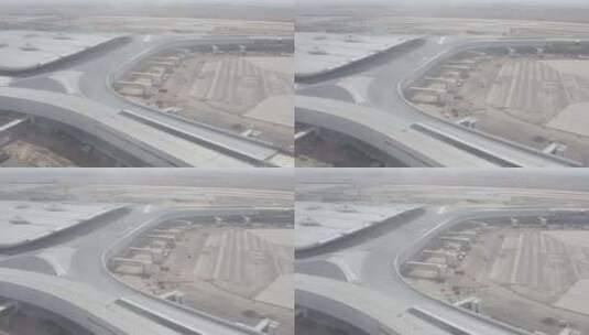 内蒙古呼和浩特和林格尔建设中新机场高清在线视频素材下载