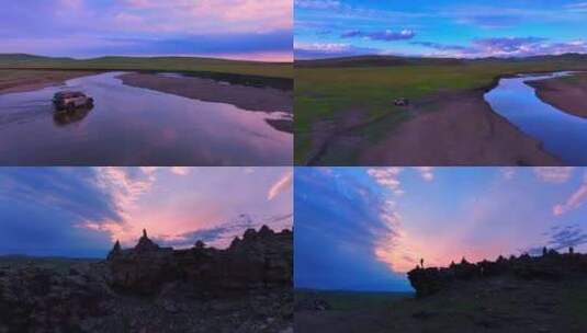 呼伦贝尔草原旅行航拍高清在线视频素材下载