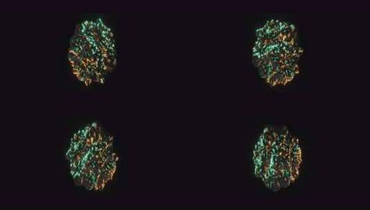 抽象艺术的3d球体循环渲染，带有超现实的高清在线视频素材下载