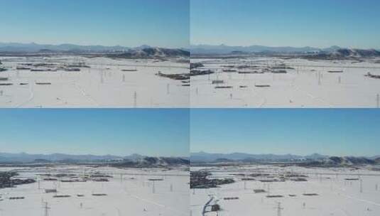 航拍雪景 唯美冬日空镜 立冬 冬至节气高清在线视频素材下载