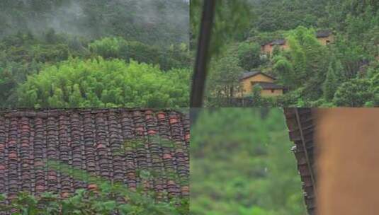 雨中的山村高清在线视频素材下载