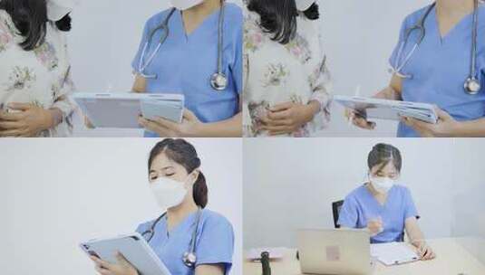 医院护士医生诊疗问诊看病高清在线视频素材下载