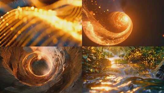 合集 多个超现实梦幻光影交错动画背景片头高清在线视频素材下载
