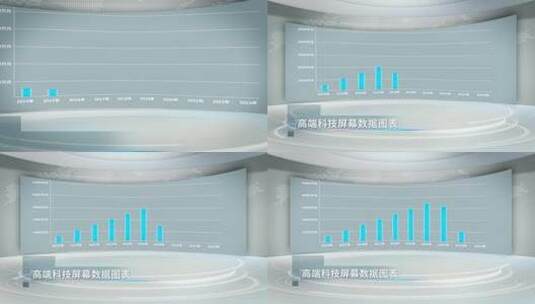 高端科技屏幕数据图表高清AE视频素材下载