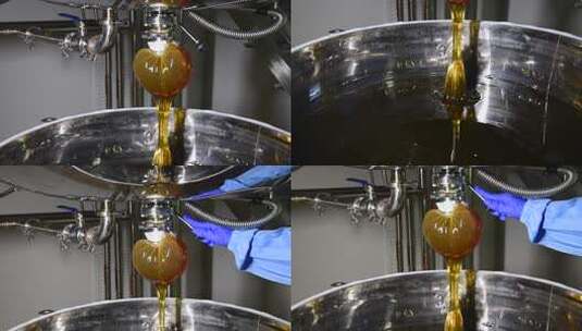 工厂蜂蜜生产灌装画面高清在线视频素材下载