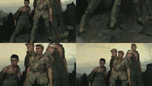詹建俊《狼牙山五壮士》高清在线视频素材下载
