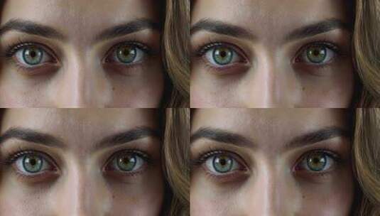 女性眼睛微距特写素材高清在线视频素材下载
