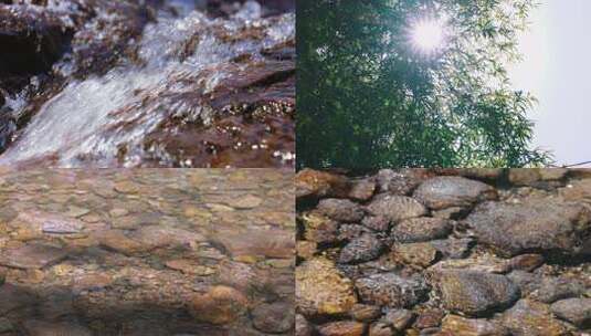 山间溪流近景画面高清在线视频素材下载