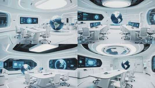科技感网络科技风格会议室高清在线视频素材下载