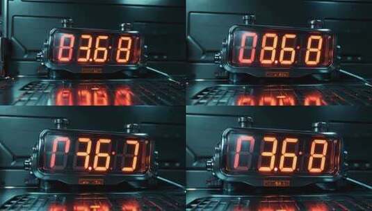 液晶数字时钟特写素材高清在线视频素材下载