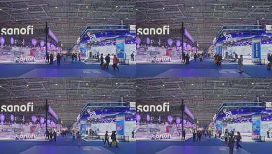 第八届进博会1.2医疗器械及医药保健展区高清在线视频素材下载