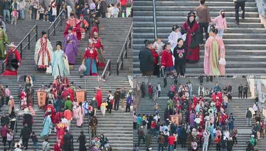 汉服活动古装打扮高清在线视频素材下载