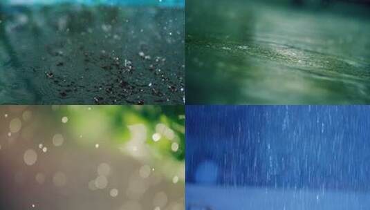 唯美下雨下雨天 细雨绵绵 雨天静谧之美高清在线视频素材下载