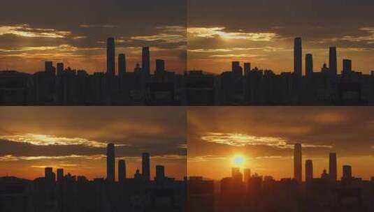 长沙黄昏落日耀眼光芒【延时】高清在线视频素材下载