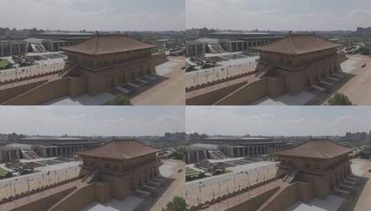 大明宫丹凤门航拍全景素材高清在线视频素材下载
