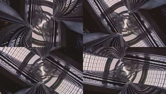 建筑抽象艺术玻璃幕墙幕墙玻璃高清在线视频素材下载