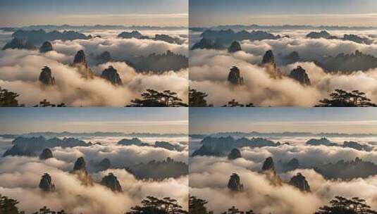 山峦云海壮丽风光高清在线视频素材下载