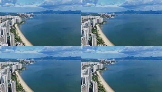 惠州小径湾海滨沙滩航拍0219_D高清在线视频素材下载