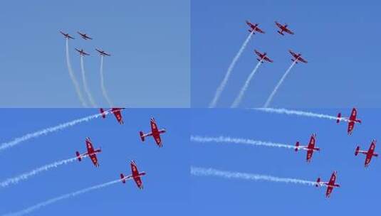 空军战机空中表演高清在线视频素材下载