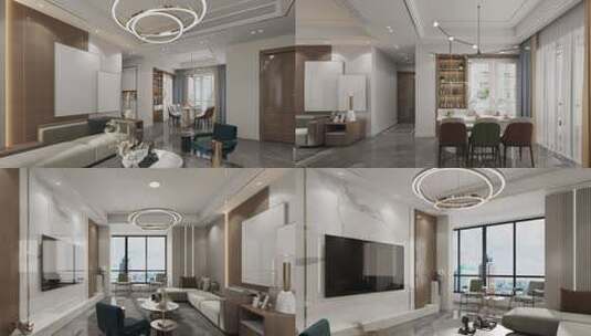 现代家居客餐厅空镜合集高清在线视频素材下载