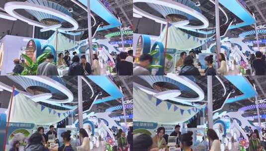 上海第八届 进博会私人飞机展高清在线视频素材下载