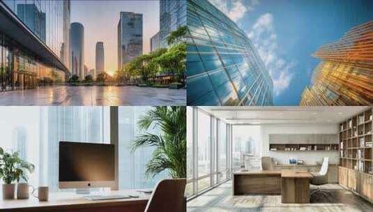 高端写字楼 职场办公室 高档办公职场高清在线视频素材下载