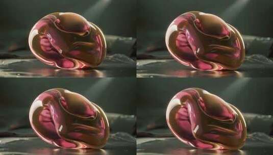 3D渲染抽象液态球体素材高清在线视频素材下载