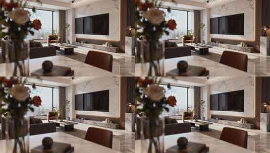 现代风格客厅室内装修素材高清在线视频素材下载