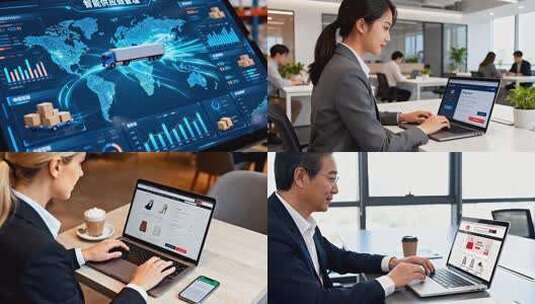 国际商务办公协作场景高清在线视频素材下载