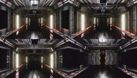 科幻风格未来感隧道空间高清在线视频素材下载