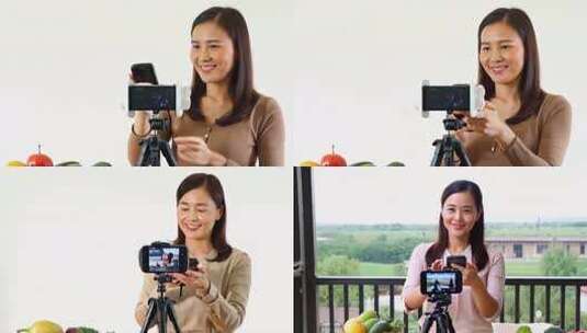 女主播直播带货水果电商ai素材原创高清在线视频素材下载