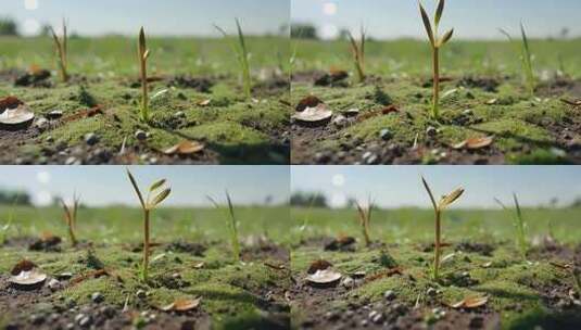 新生幼苗生长延时高清在线视频素材下载
