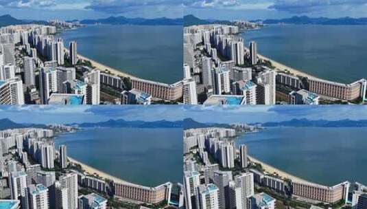 惠州小径湾海滨沙滩航拍0211_D高清在线视频素材下载