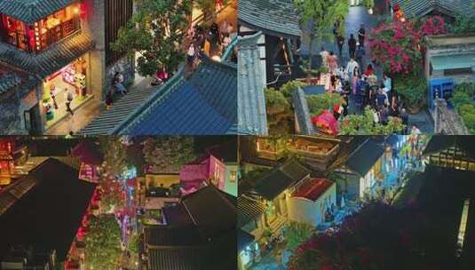 成都宽窄巷子航拍4k高清在线视频素材下载