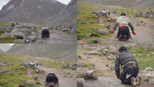 朝圣之路藏传佛教宗教信仰高清在线视频素材下载