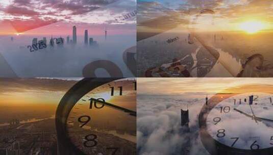 高级感城市时间流逝地产空镜高清在线视频素材下载