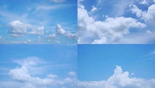 蓝天背景下的白云素材高清在线视频素材下载